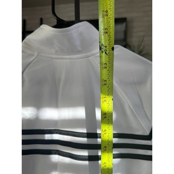 Adidas White Full Zip Essentials Warm-up 3-Stripes Track Top Mens Size Large - Picture 5 of 9